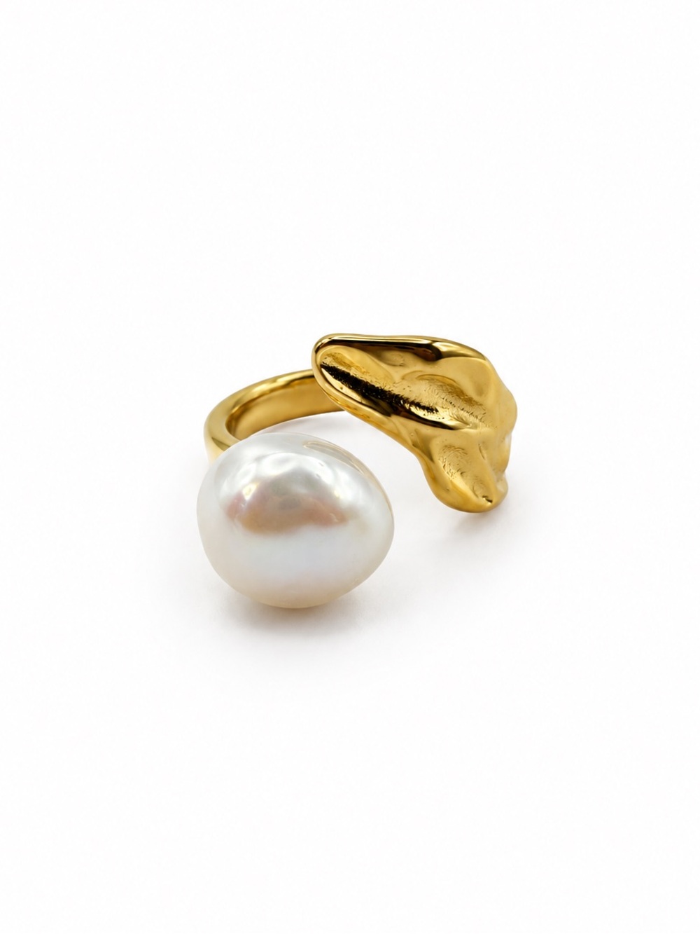 Pearl Wrap Leaf Ring